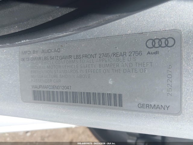 Aukcja sprzedaży 2014 Audi A6 3.0 Tdi Premium Plus, vin: WAUFMAFC0EN012047, numer aukcji: 44938975