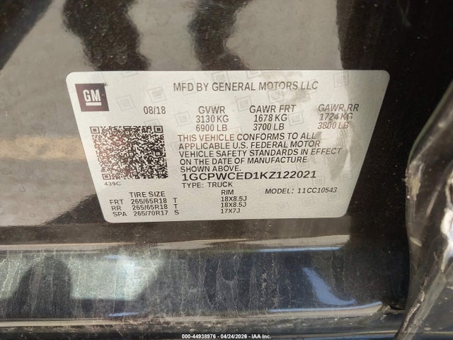 1GCPWCED1KZ122021 Chevrolet Silverado 1500 Lt