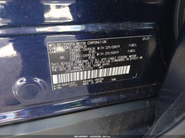Toyota Venza Limited 2021 JTEAAAAH2MJ033220 Image 9