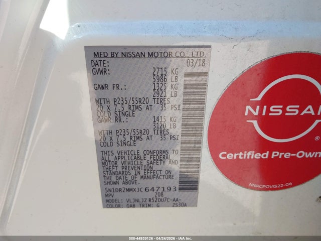 Nissan Pathfinder Platinum 2018 5N1DR2MMXJC647193 Image 9