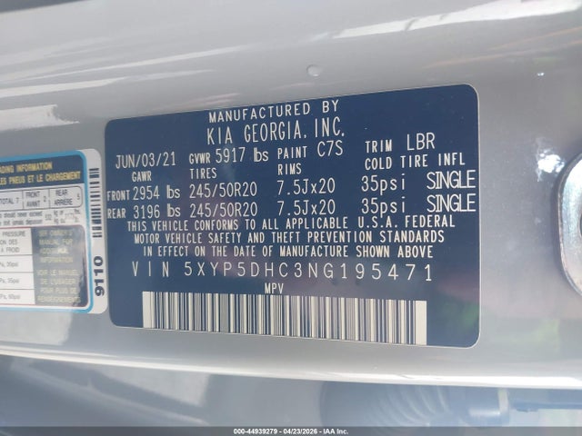 KIA Telluride Sx 2022 5XYP5DHC3NG195471 Image 9
