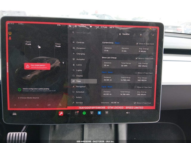 Продаж на аукціоні авто 2023 Tesla Model Y Performance Dual Motor All-wheel Drive, vin: 7SAYGDEF6PF586088, номер лоту: 44939399
