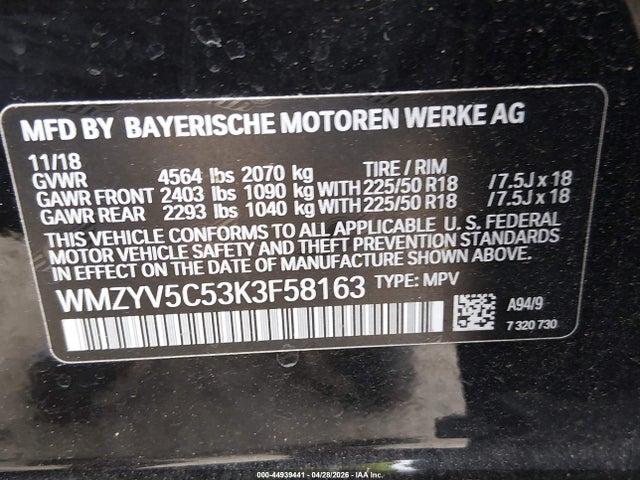 WMZYV5C53K3F58163 Mini Countryman Cooper