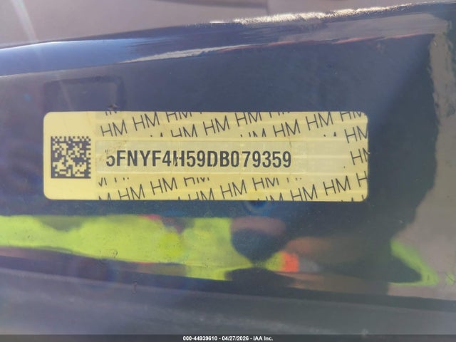 44939610 :رقم المزاد ، 5FNYF4H59DB079359 vin ، 2013 Honda Pilot Ex-l مزاد بيع