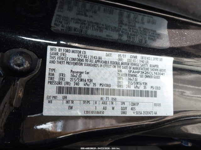2012 Ford Focus Se მანქანა იყიდება აუქციონზე, vin: 1FAHP3K25CL163041, აუქციონის ნომერი: 44939639
