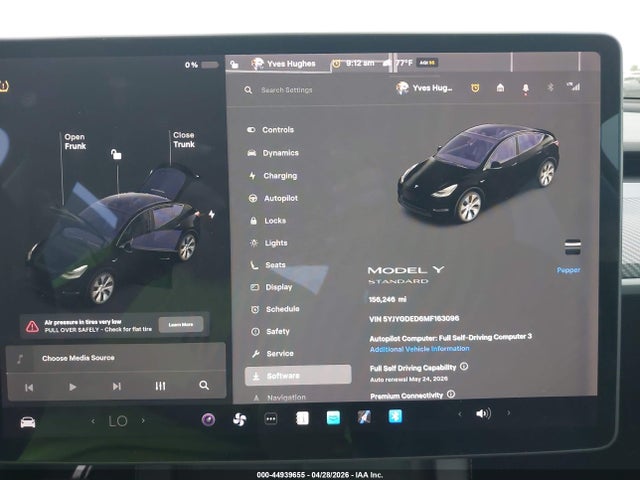 Продаж на аукціоні авто 2021 Tesla Model Y Standard Range Rear-wheel Drive, vin: 5YJYGDED6MF163096, номер лоту: 44939655