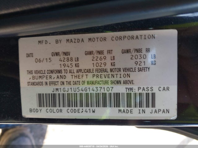 Продаж на аукціоні авто 2016 Mazda Mazda6 I Sport, vin: JM1GJ1U54G1437107, номер лоту: 44939719