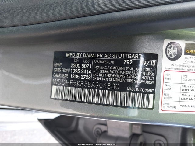 Продажа на аукционе авто 2014 Mercedes-benz E 350, vin: WDDHF5KB5EA906830, номер лота: 44939858