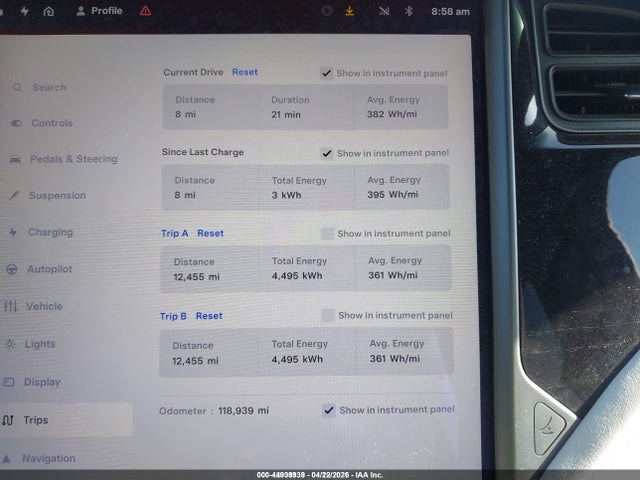 Продажа на аукционе авто 2018 Tesla Model X 100d/75d/p100d, vin: 5YJXCAE27JF101982, номер лота: 44939939