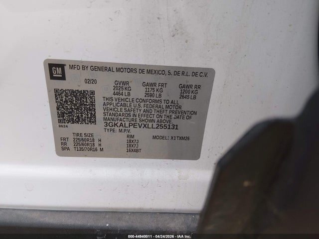 GMC Terrain Fwd Slt 2020 3GKALPEVXLL255131 Image 9