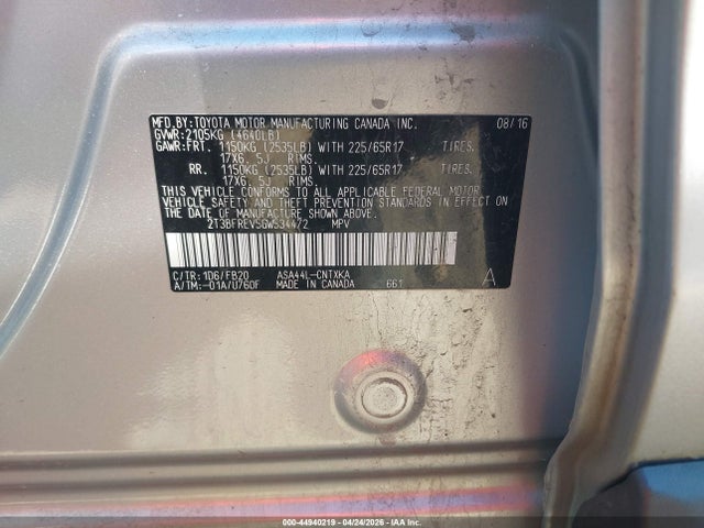 Toyota RAV4 LE 2016 2T3BFREV5GW534472 Image 9