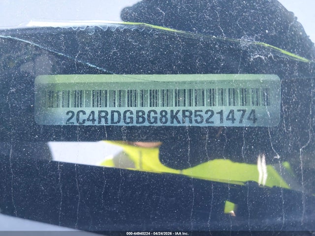 Продаж на аукціоні авто 2019 Dodge Grand Caravan Se, vin: 2C4RDGBG8KR521474, номер лоту: 44940224