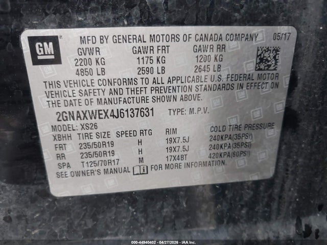 Chevrolet Equinox Premier 2018 2GNAXWEX4J6137631 Image 9
