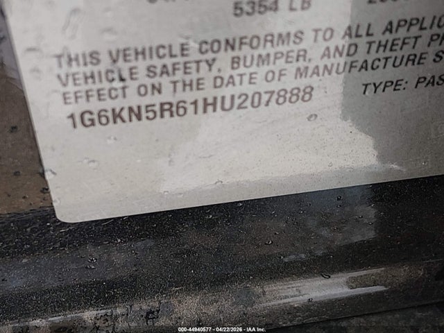 1G6KN5R61HU207888 Cadillac Ct6 Platinum