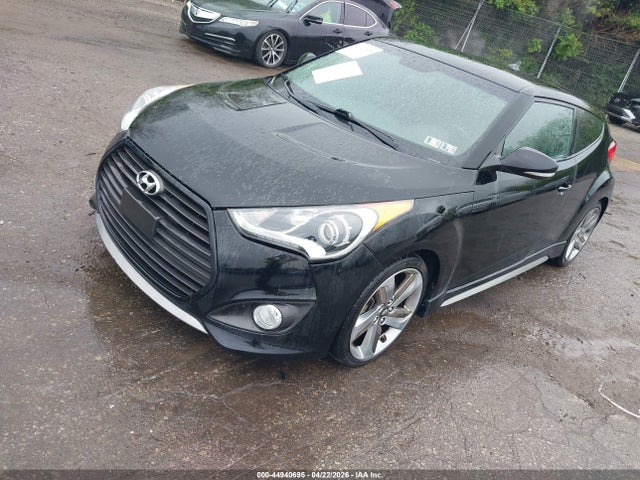 44940695 :رقم المزاد ، KMHTC6AE7DU136234 vin ، 2013 Hyundai Veloster Turbo W/blue مزاد بيع