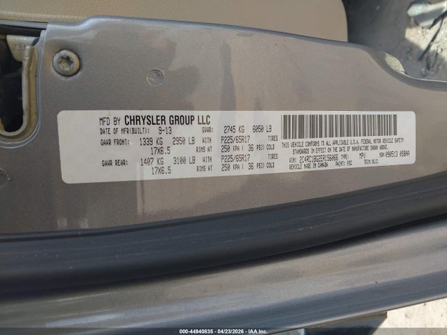 Продажа на аукционе авто 2014 Chrysler Town & Country Touring, vin: 2C4RC1BG2ER156066, номер лота: 44940835