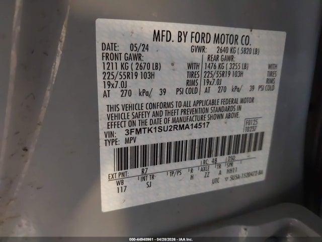 Ford Mustang Mach-e Select 2024 3FMTK1SU2RMA14517 Image 9