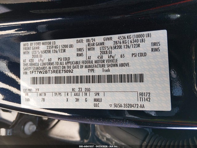 Ford F-250 Platinum 2024 1FT7W2BT3REE75092 Image 9
