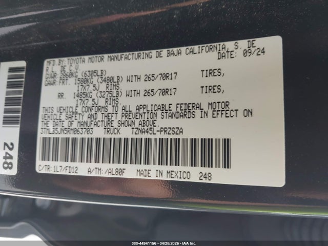 3TMLB5JN5RM063703 Toyota Tacoma Trd Off Road