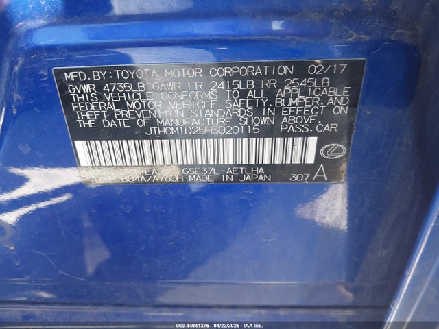 JTHCM1D25H5020115 Lexus IS 300