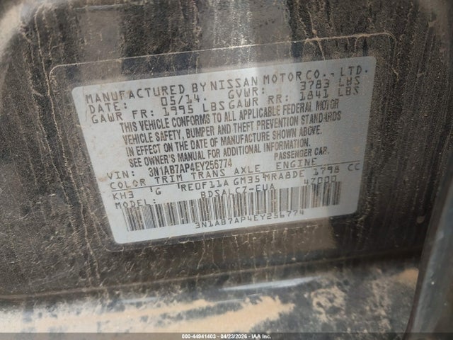 3N1AB7AP4EY256774 Nissan SENTRA S