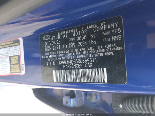 2024 Hyundai Elantra Sel მანქანა იყიდება აუქციონზე, vin: KMHLM4DG5RU669611, აუქციონის ნომერი: 44941551