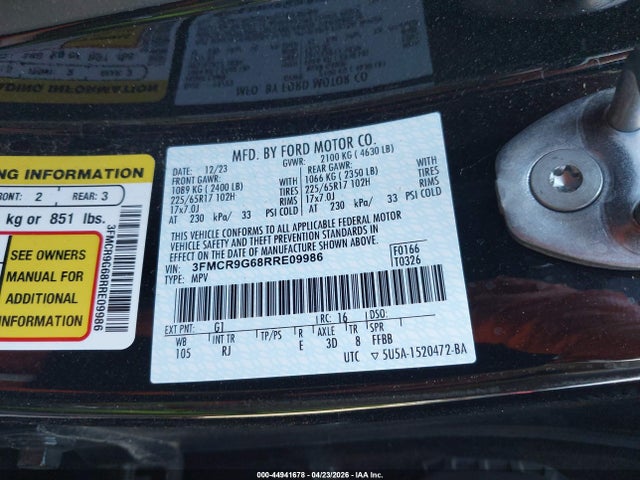 3FMCR9G68RRE09986 Ford Bronco Sport Heritage