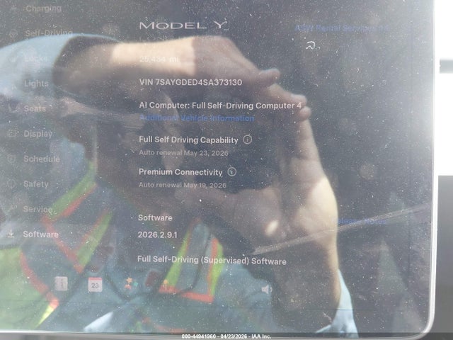 Продаж на аукціоні авто 2025 Tesla Model Y Long Range Dual Motor Rear-wheel Drive, vin: 7SAYGDED4SA373130, номер лоту: 44941960