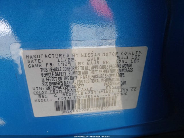 Nissan Kicks Sv Xtronic Cvt 2023 3N1CP5CV2PL487277 Image 9