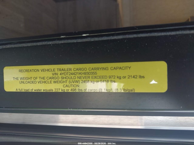 Coleman Other 2019 4YDT24421KH930355 Image 9