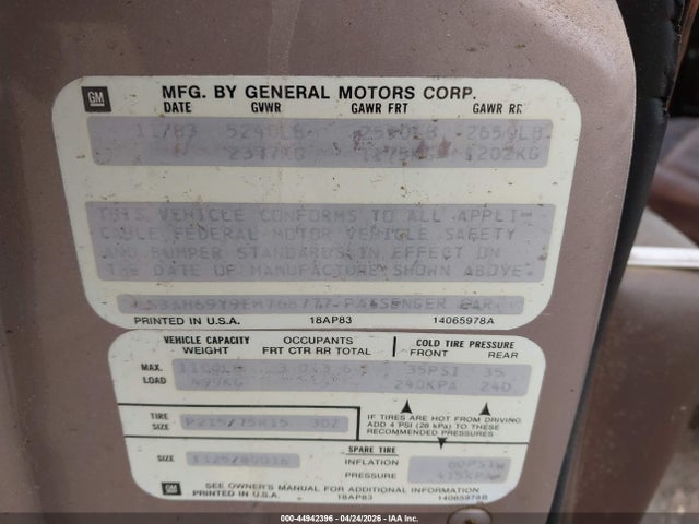 Продаж на аукціоні авто 1984 Oldsmobile 98 Regency Brougham, vin: 1G3AH69Y9EM768777, номер лоту: 44942396