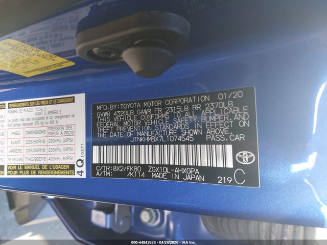 JTNKHMBX7L1074545 Toyota C-HR XLE
