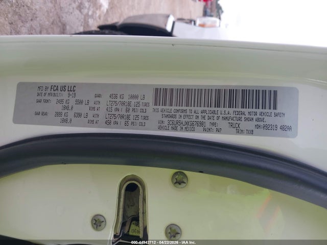 Продаж на аукціоні авто 2019 Ram 2500 Tradesman  4x4 8' Box, vin: 3C6UR5HJXKG676981, номер лоту: 44942712