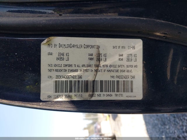 Продажа на аукционе авто 2007 Dodge Charger, vin: 2B3KA43G67H691306, номер лота: 44942765
