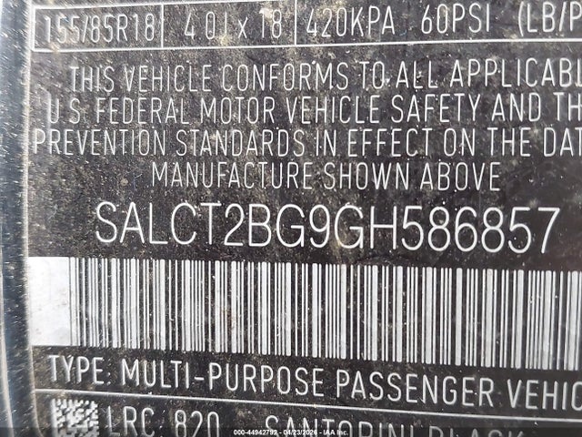 SALCT2BG9GH586857 Land Rover Discovery Sport Hse Lux