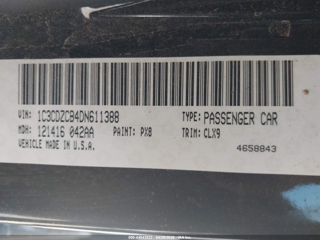 Продажа на аукционе авто 2013 Dodge Avenger Sxt, vin: 1C3CDZCB4DN611388, номер лота: 44942822