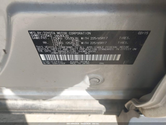 Toyota Rav4 Xle 2015 JTMRFREV2FD122584 Image 9