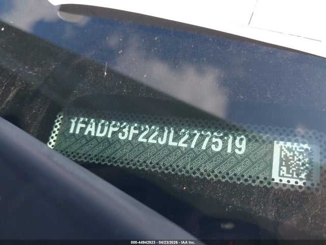 2018 Ford Focus Se მანქანა იყიდება აუქციონზე, vin: 1FADP3F22JL277519, აუქციონის ნომერი: 44942923