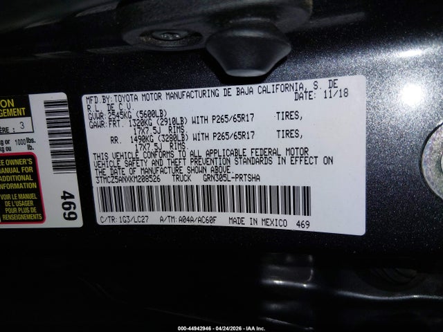 3TMCZ5ANXKM208526 Toyota Tacoma Trd Sport
