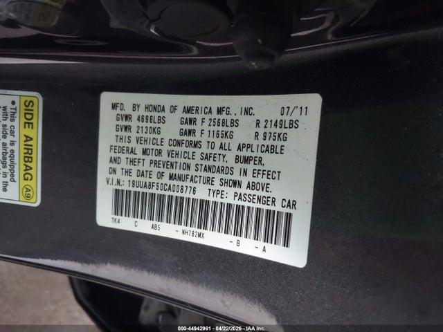 Продаж на аукціоні авто 2012 Acura Tl 3.5, vin: 19UUA8F50CA008776, номер лоту: 44942961