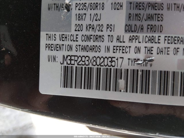Продажа на аукционе авто 2008 Mazda Cx-7 Sport, vin: JM3ER293X80203517, номер лота: 44943175