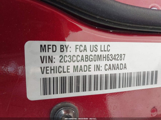 Продаж на аукціоні авто 2021 Chrysler 300 300s, vin: 2C3CCABG0MH634287, номер лоту: 44943192