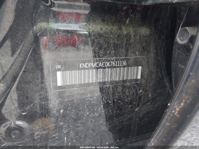44943196 :رقم المزاد ، KNDPMCAC0K7611136 vin ، 2019 Kia Sportage Lx مزاد بيع