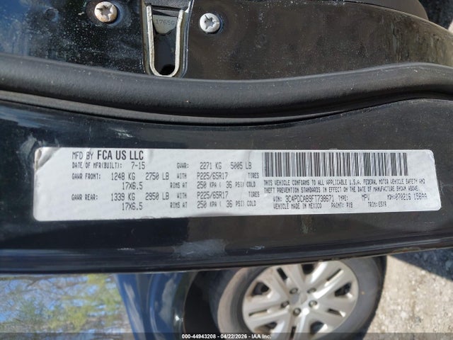 2015 Dodge Journey American Value Pkg მანქანა იყიდება აუქციონზე, vin: 3C4PDCAB9FT738671, აუქციონის ნომერი: 44943208
