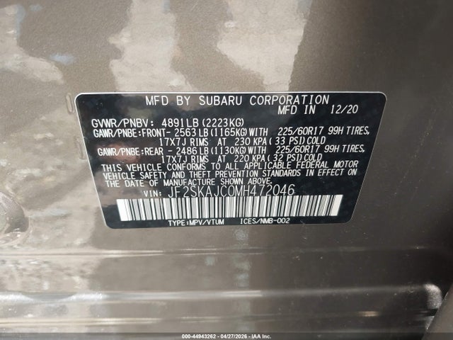 Subaru Forester Premium 2021 JF2SKAJC0MH472046 Image 9