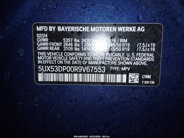 5UX53DP00R9V67553 BMW X3 Xdrive30i