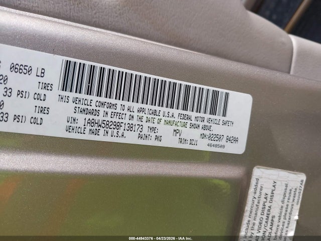 Aukcja sprzedaży 2008 Chrysler Aspen Limited, vin: 1A8HW58298F138173, numer aukcji: 44943376