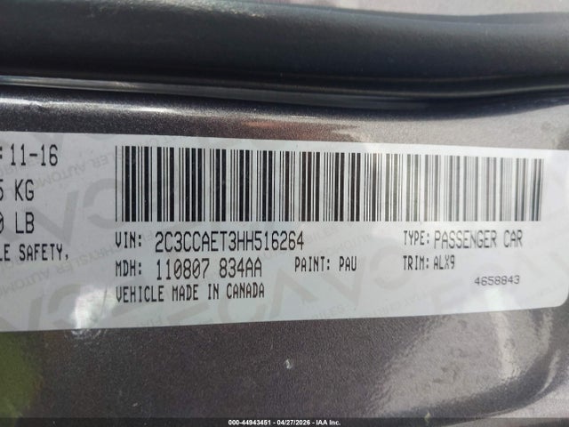 Продаж на аукціоні авто 2017 Chrysler 300c, vin: 2C3CCAET3HH516264, номер лоту: 44943451