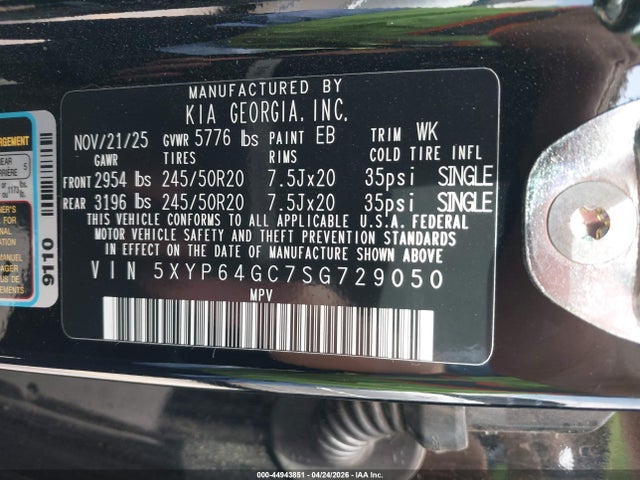 5XYP64GC7SG729050 KIA Telluride S