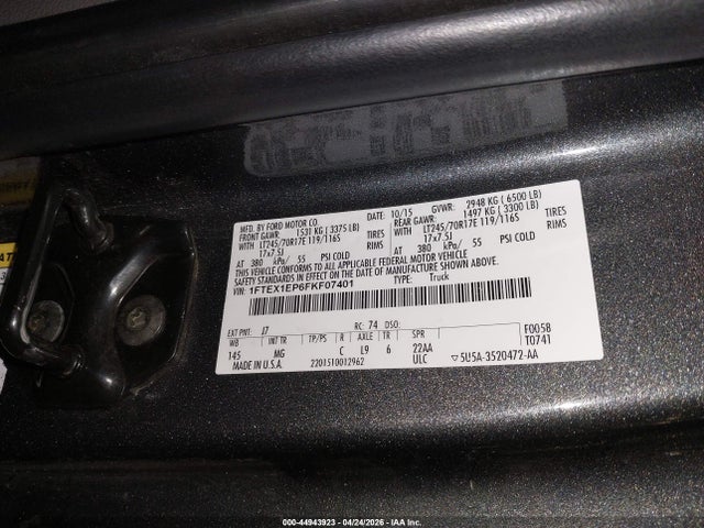 Ford F-150 Xlt 2015 1FTEX1EP6FKF07401 Image 9
